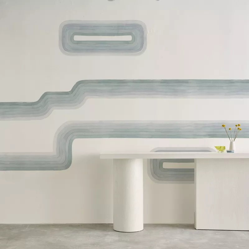 libby-s-stripe-cashmere-blue-mural-wallcovering Libby’s Stripe Cashmere Blue Mural Wallcovering