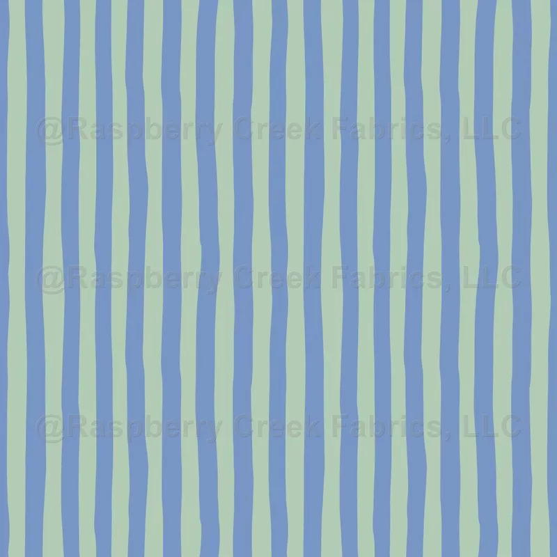Light Green & Light Blue Wonky Stripes
