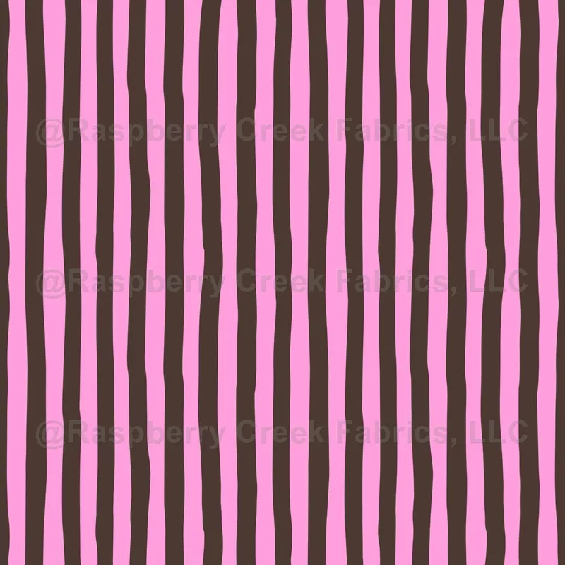 Light Pink & Brown Wonky Stripes