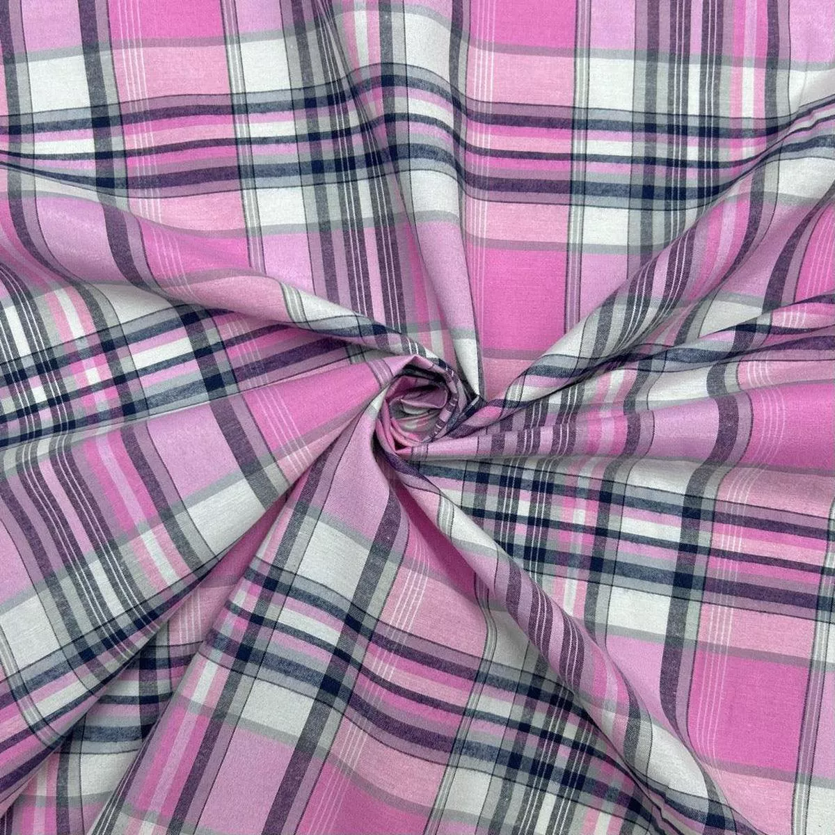 light-pink-checkered-polycotton-fabric-2 Light Pink Checkered Polycotton Fabric #2