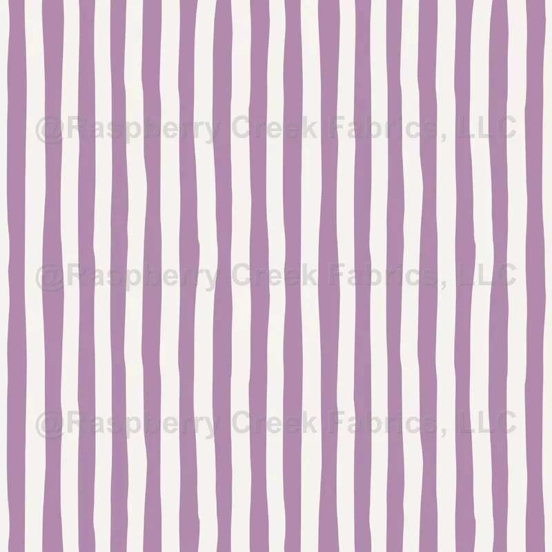 Light Purple & Ivory Wonky Stripes