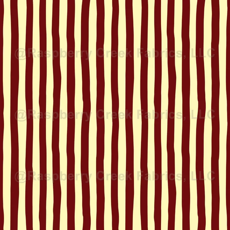 Light Yellow & Dark Red Wonky Stripes