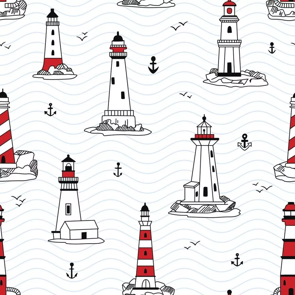 lighthouses-fabric Lighthouses Fabric