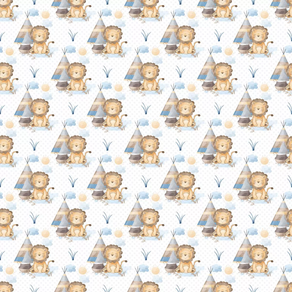 Lil Lion & Tent Fabric – White