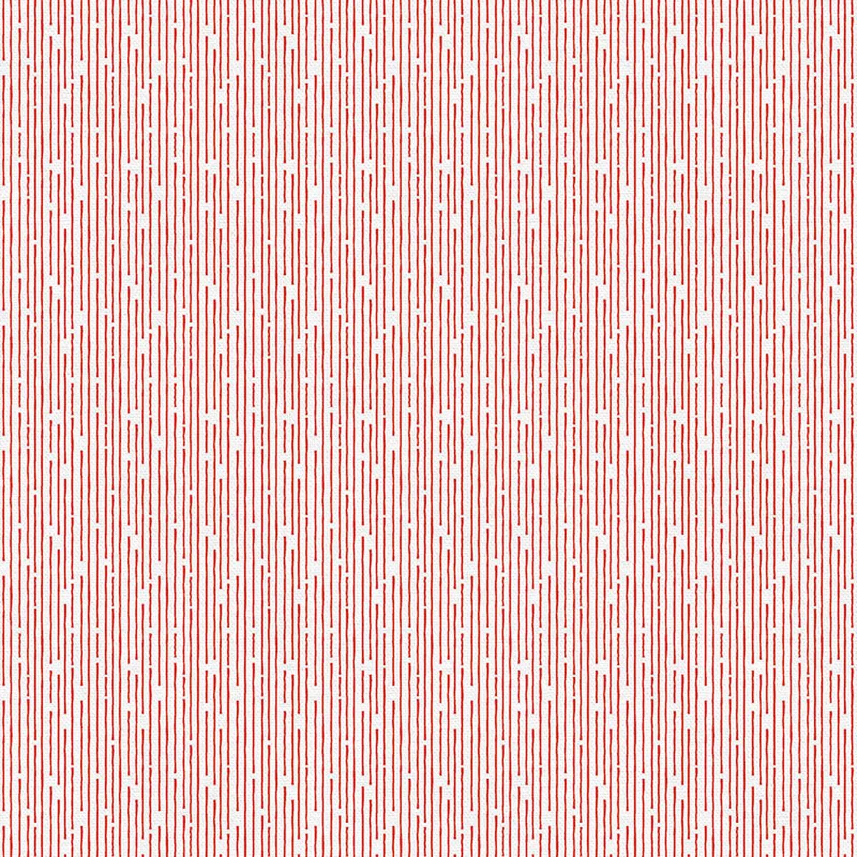 Line Up – Red on White – Quilting Cotton