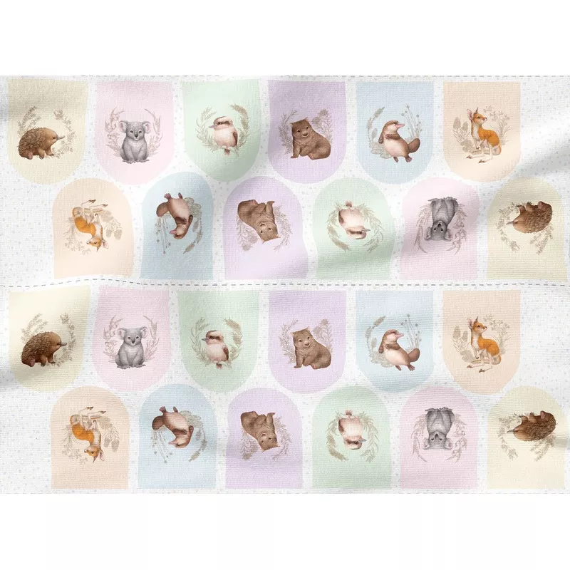 LITTLE AUSSIE FRIENDS Pastel Bunting Panel