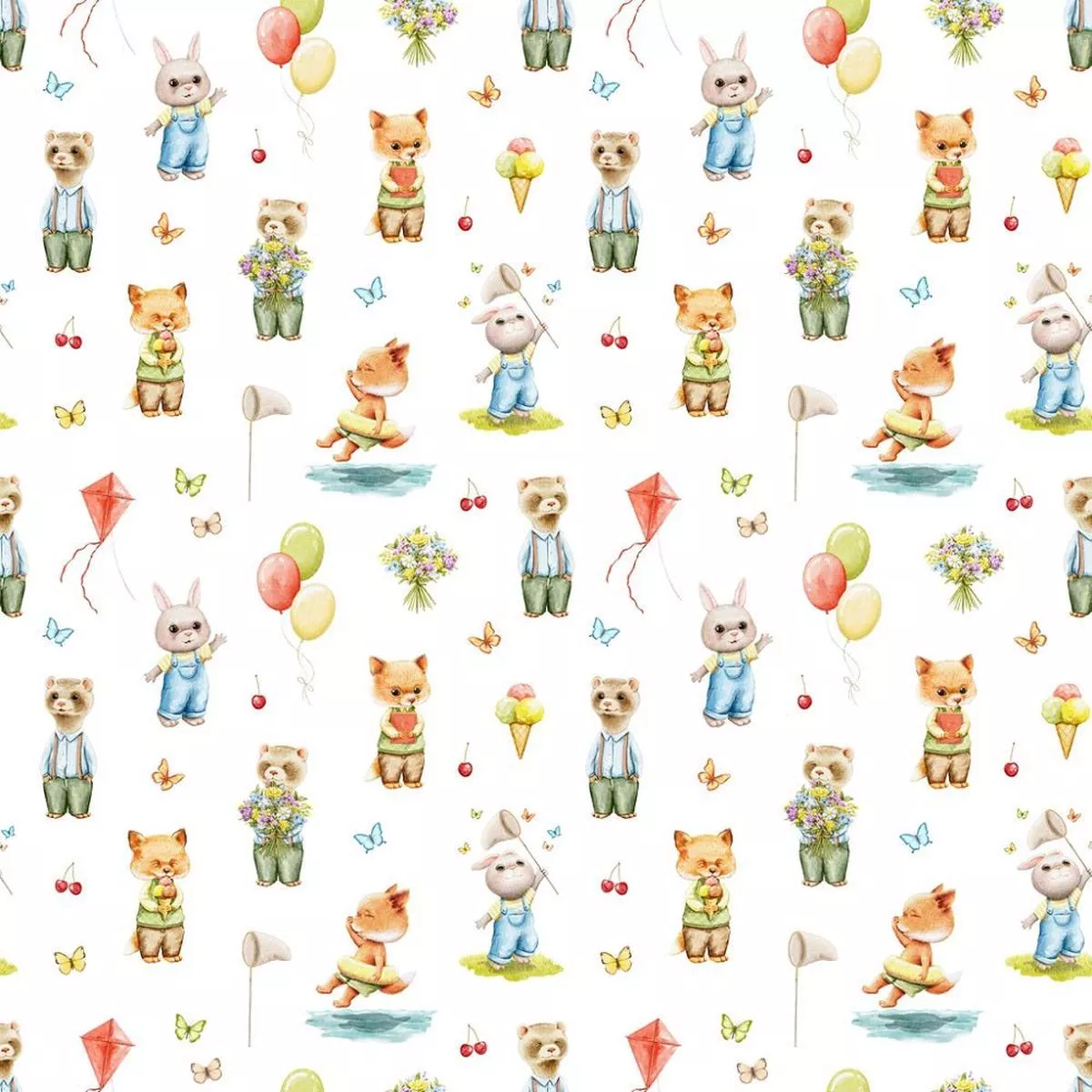 little-critters-summer-fun-activities-fabric Little Critters Summer Fun Activities Fabric