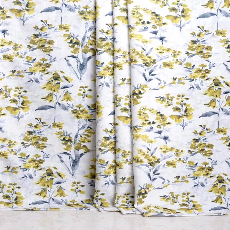 long-shadow-fabric-by-metre-yellow-gray ‘Long Shadow’ Fabric by the Metre (Yellow/ Gray)