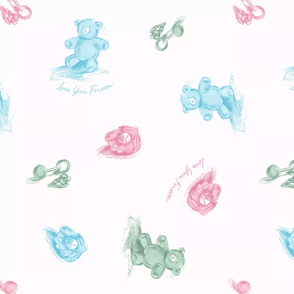 love-you-forever-bears-multi-fabric Love You Forever Bears Multi Fabric