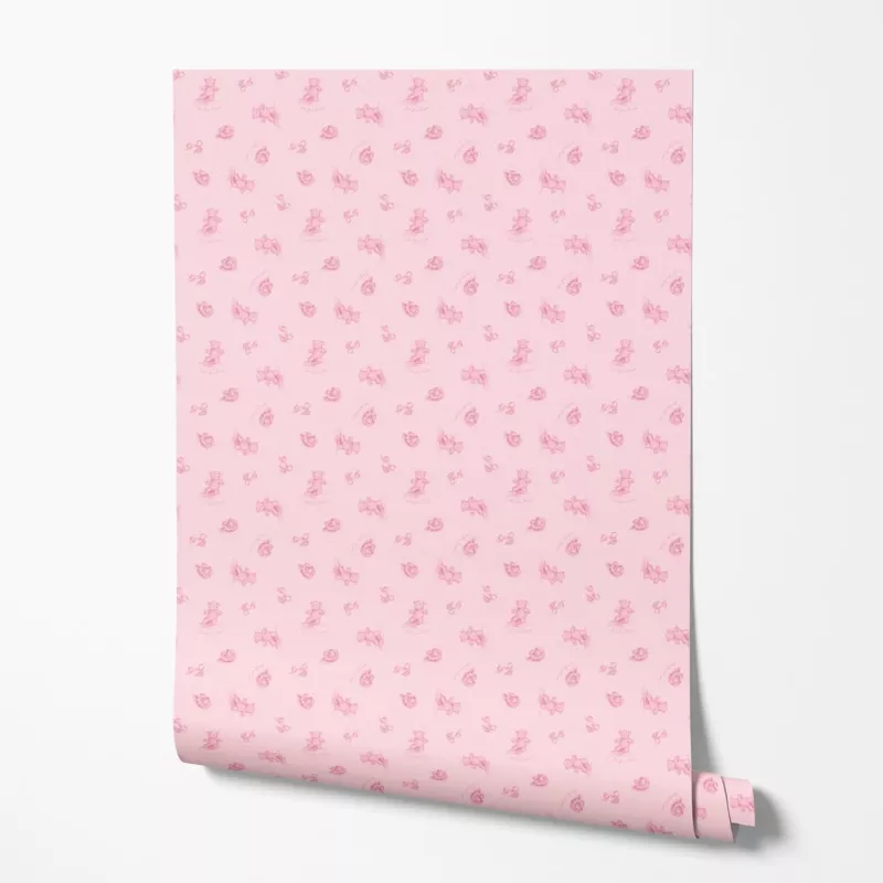 love-you-forever-bears-on-pink-wallpaper Love You Forever Bears on Pink Wallpaper