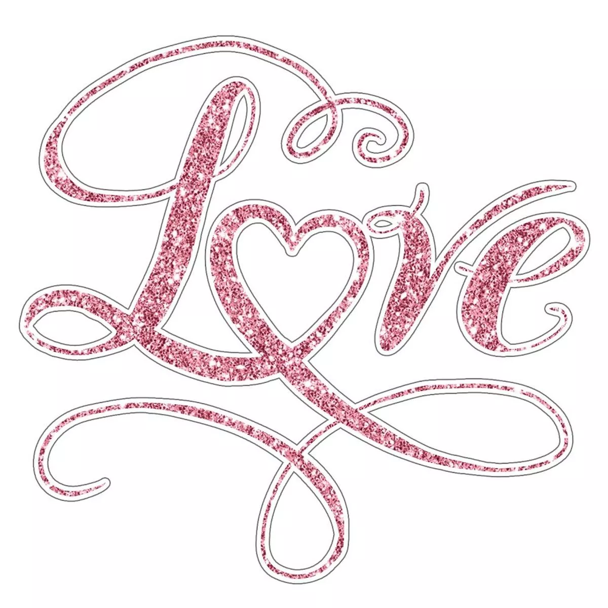 Loving Hearts Font Fabric Panel