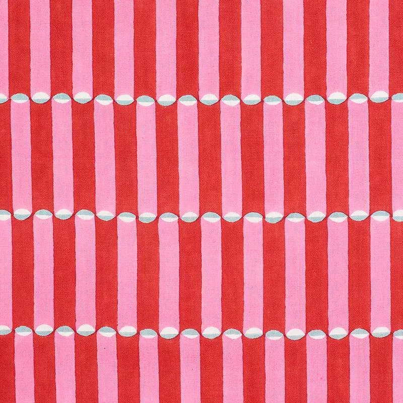 Luna Hand Block Print | Pink & Red