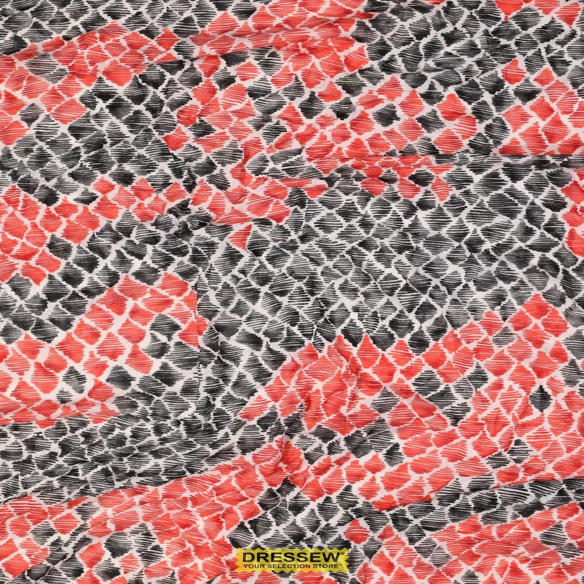 Lycia Crush Knit White / Black / Red