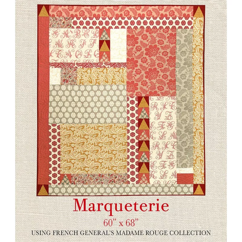 madame-rouge-marqueterie-quilt-pattern Madame Rouge – Marqueterie Quilt Pattern