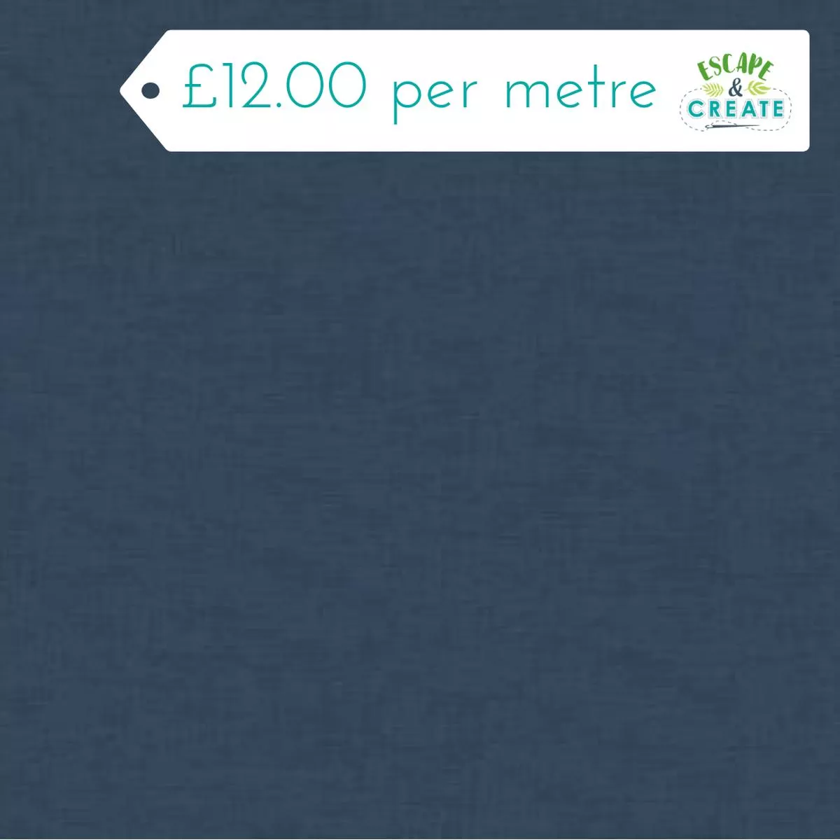 Makower Linen Texture Bluestone 100% Cotton