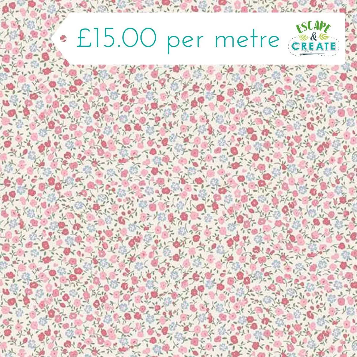 Makower Petite Fleur Ditzy Pink