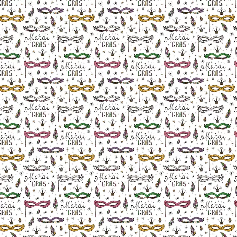 mardi-gras-parade-fabric-white-multi Mardi Gras Parade Fabric – White/Multi