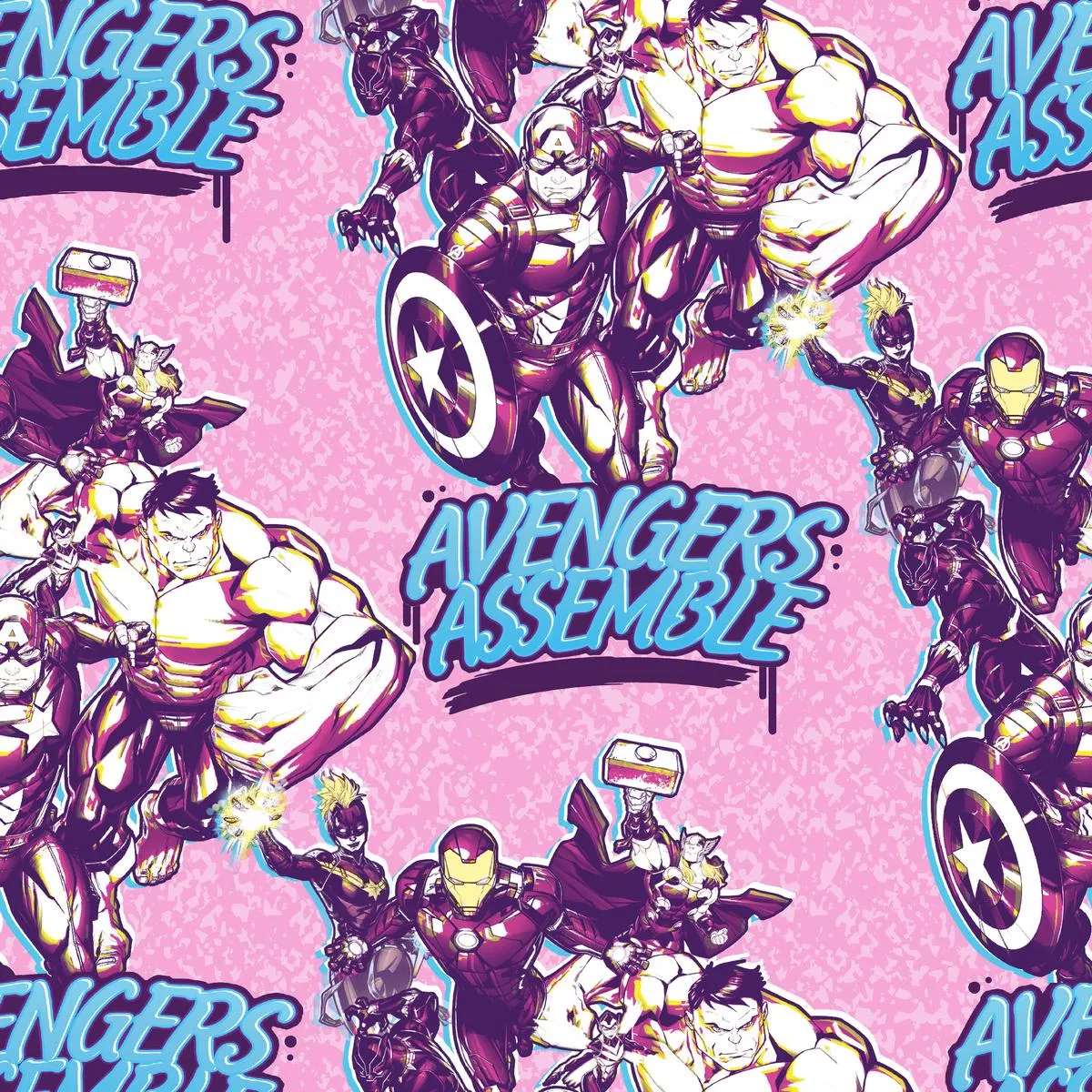 marvel-avengers-pink-power-fabric Marvel Avengers Pink Power Fabric