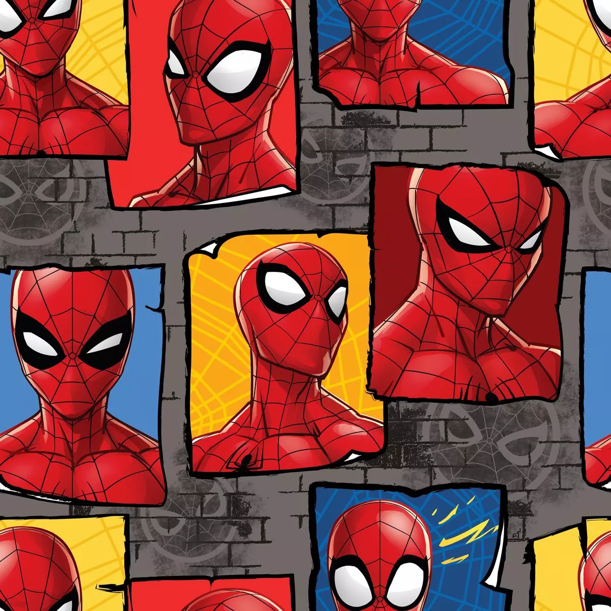 marvel-spider-man-comic-panels-on-gray-fabric Marvel Spider-Man Comic Panels on Gray Fabric