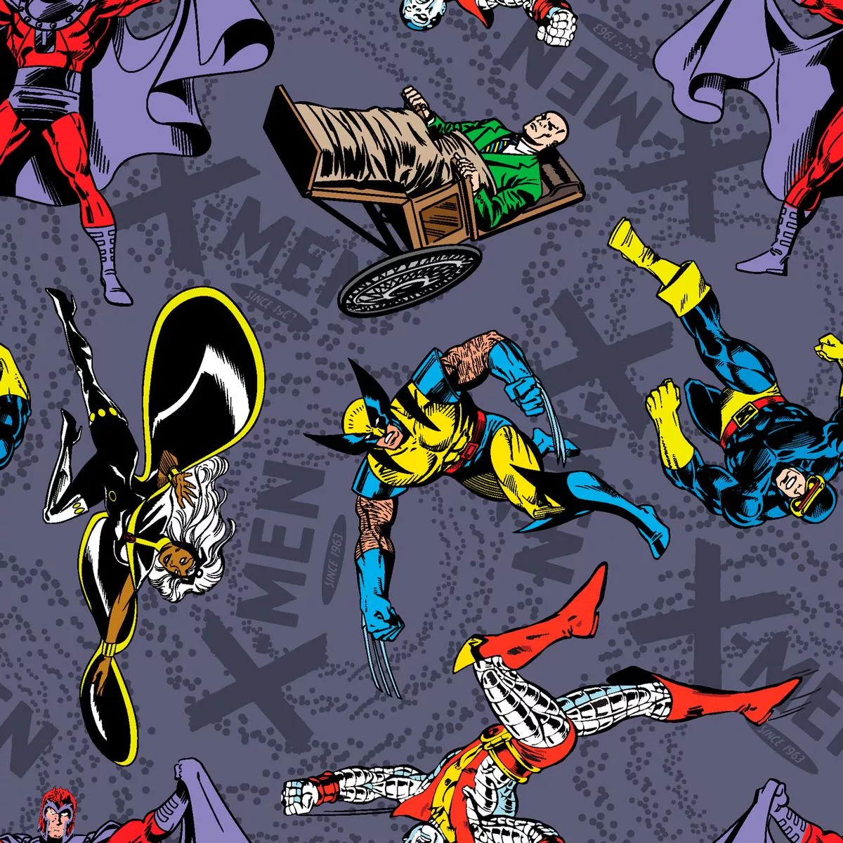 marvel-x-men-comics-toss-on-gray-fabric Marvel X-Men Comics Toss on Gray Fabric