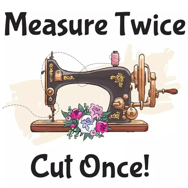 Measure Twice, Cut Once Fabric Panel – White