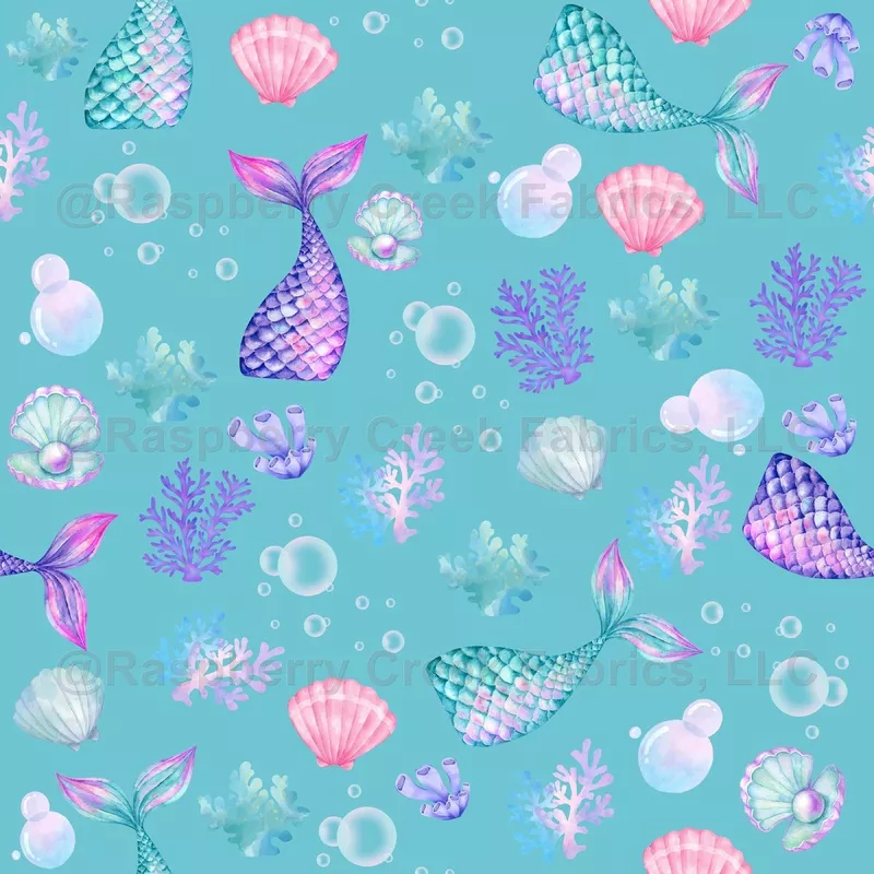 Mermaids Dream on Turquoise