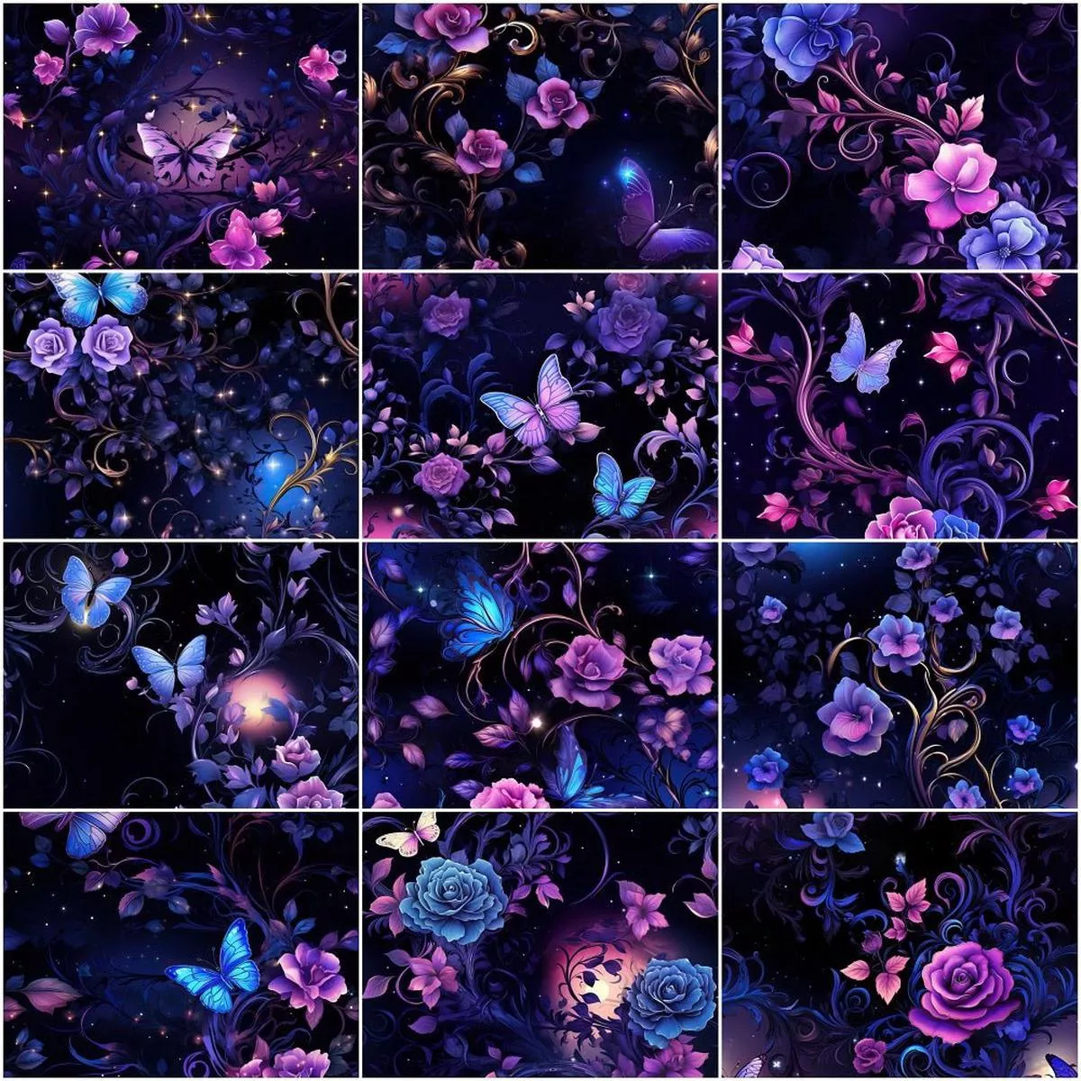 midnight-garden-fat-quarter-bundle-12-pieces Midnight Garden Fat Quarter Bundle – 12 Pieces