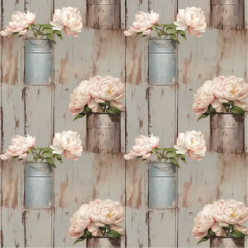 milk-can-flowers-pattern-5-fabric Milk Can Flowers Pattern #5 Fabric