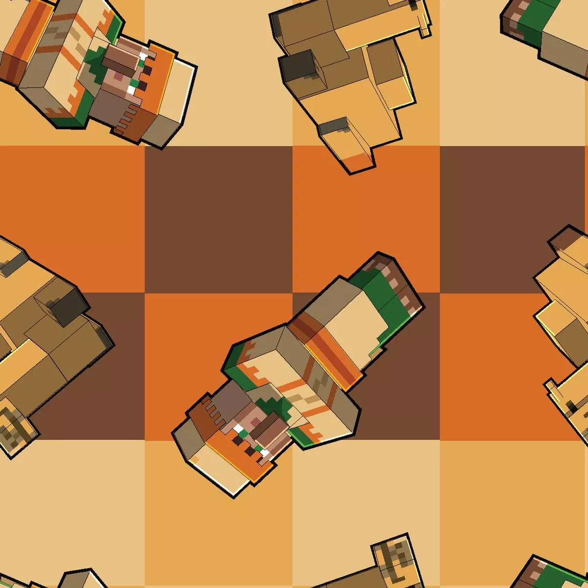 minecraft-pixelated-desert-villager-fabric Minecraft Pixelated Desert Villager Fabric