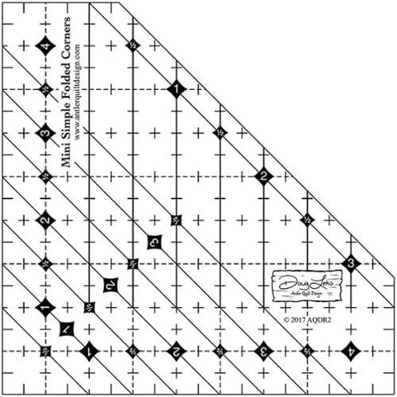 mini-simple-folded-corners-ruler-doug-leko-antler-quilt-designs Mini Simple Folded Corners Ruler Doug Leko Antler Quilt Designs