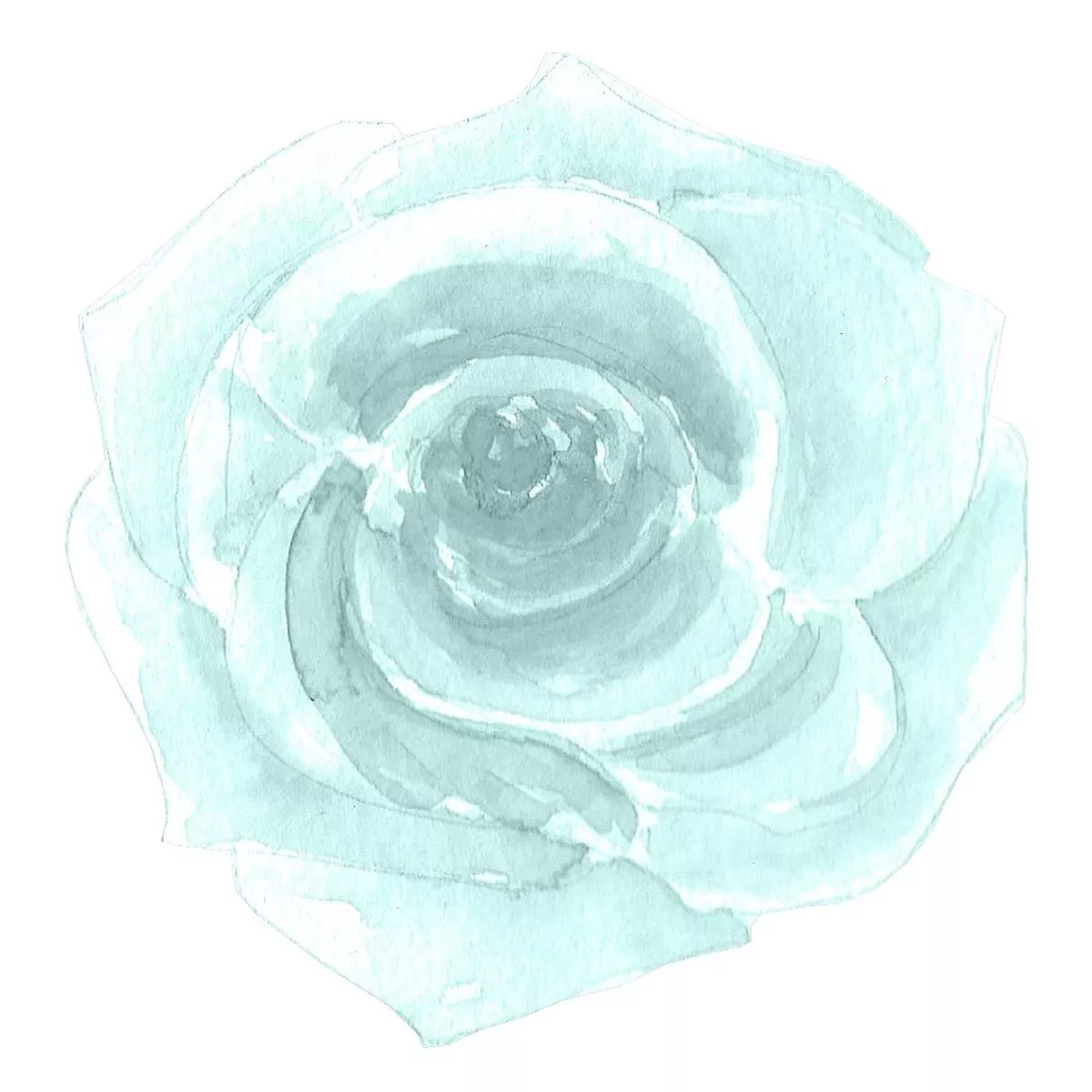 Mint Dreams Flower #5 Fabric Panel