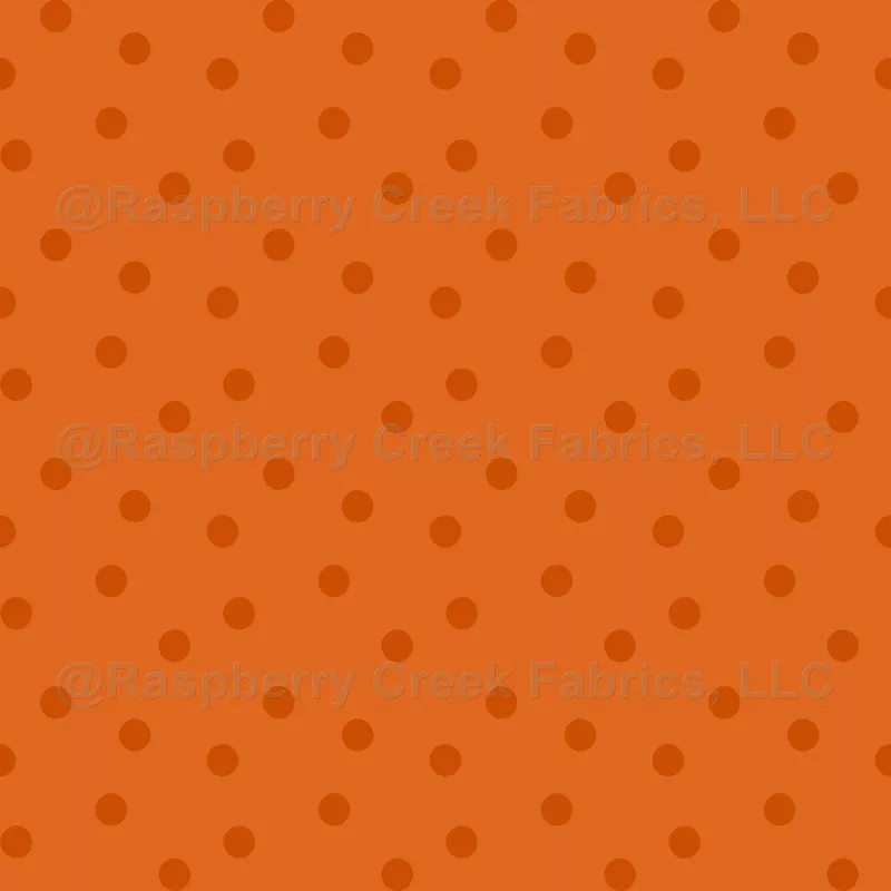 Modern Polka Dots 2 on Medium Orange