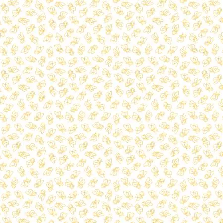 Montgomery Mountain by Benartex, Flutter By White/Maize - 16812B-93
