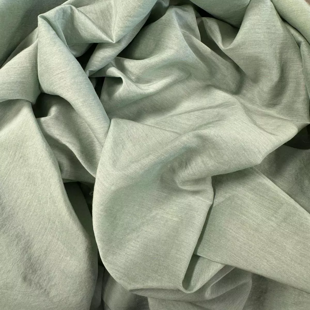 Moss Green – Hand Dyed Silk/Cotton Voile
