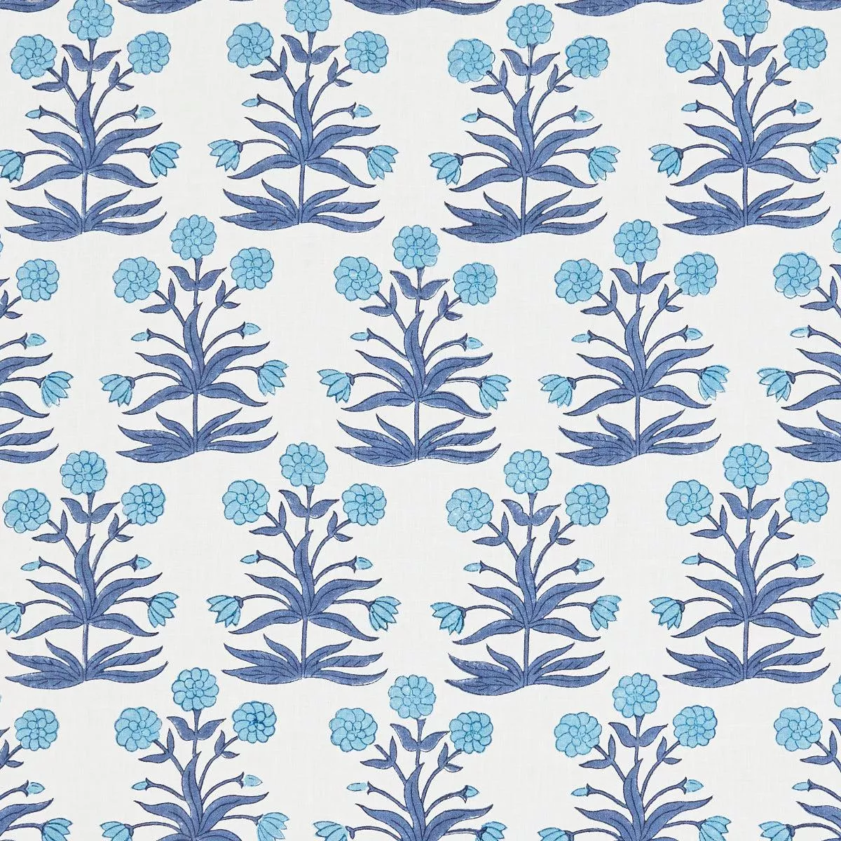 mughal-hand-block-print-sky-indigo-fabric Mughal Hand Block Print Sky Indigo Fabric