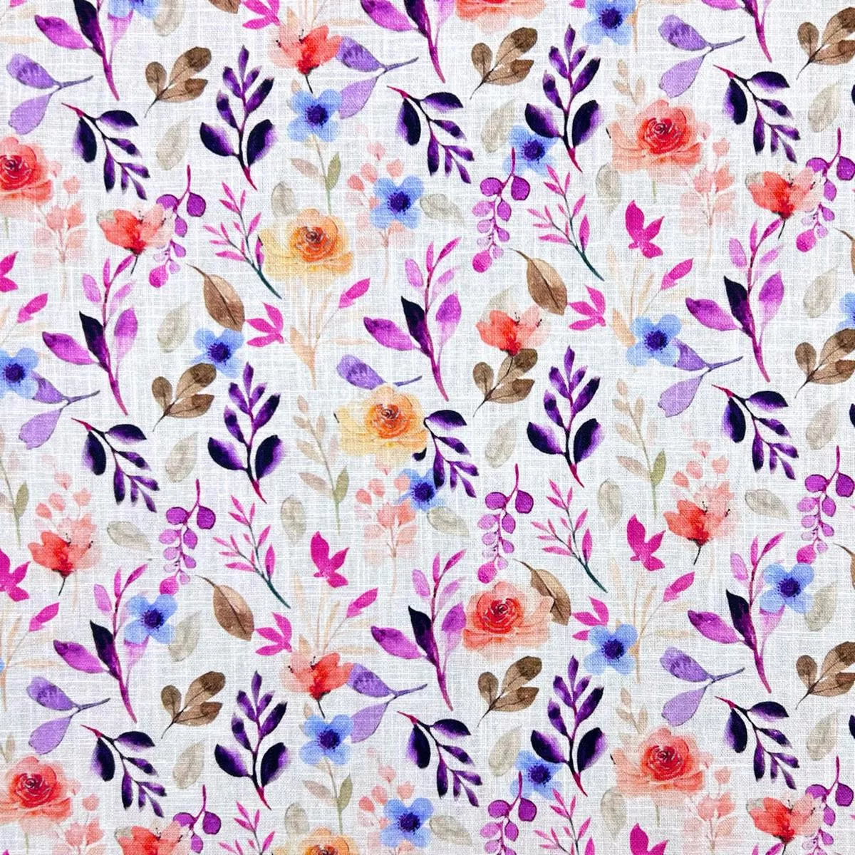 multi-floral-cotton-linen-fabric Multi Floral Cotton Linen Fabric