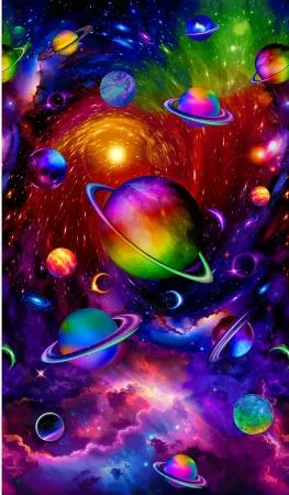 Multi Galaxy Panel 24in - CD3770-MULTI by Timeless Treasures