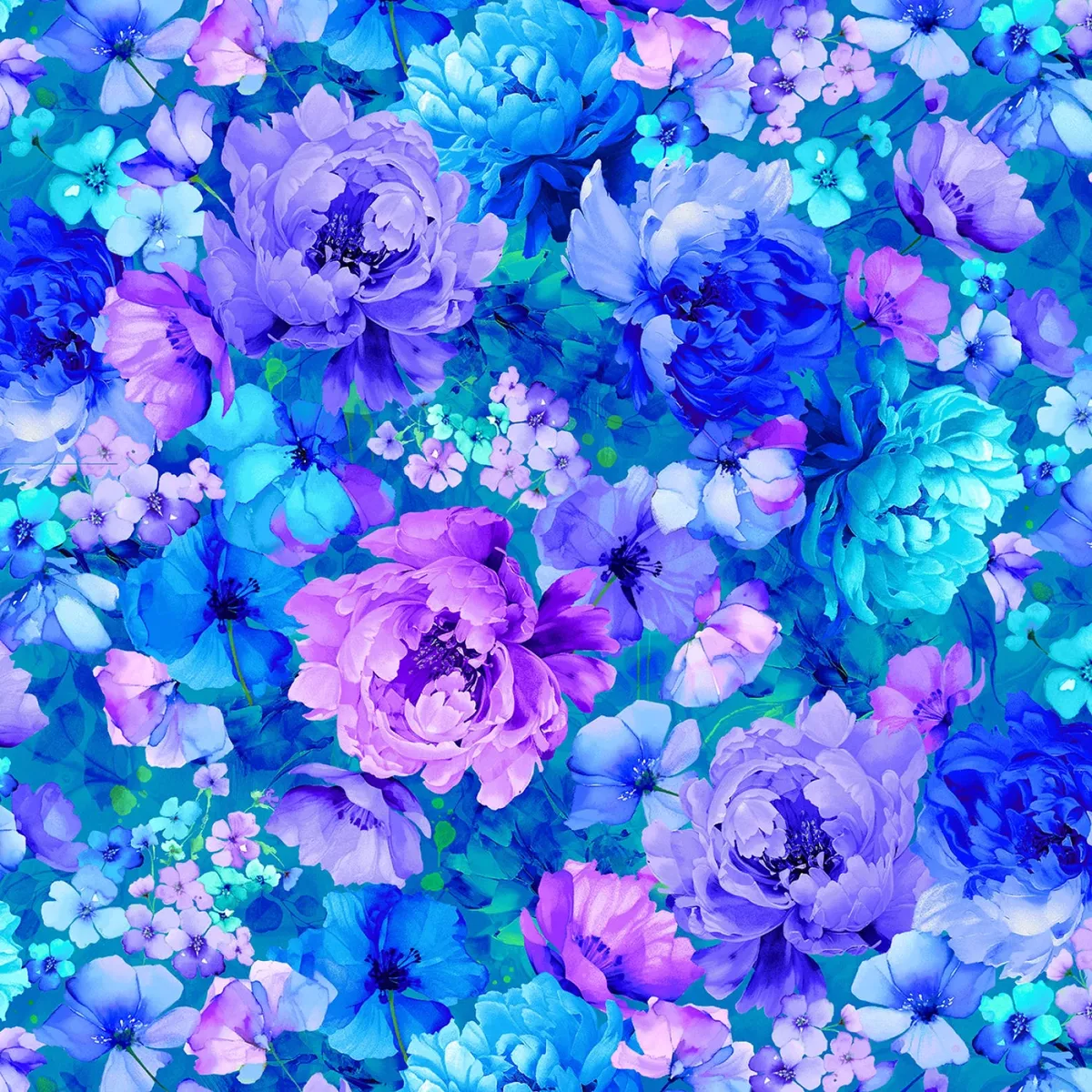 Multi Packed Floral – Timeless Treasures Cotton