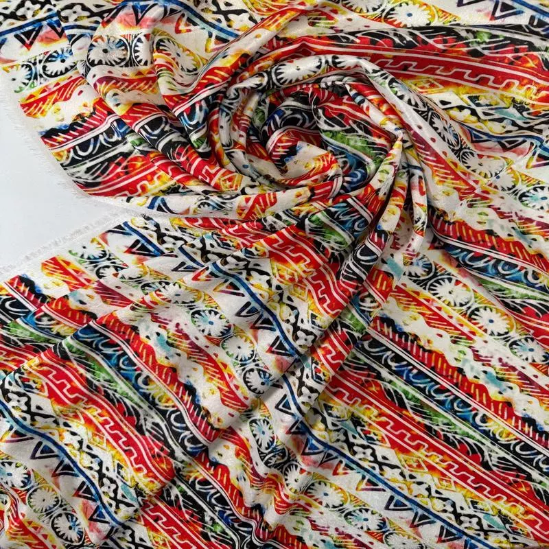 Multicolour Polyester Sateen