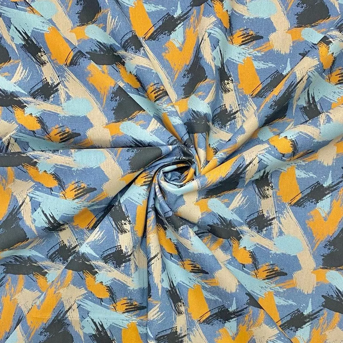 multicolour-strokes-chambray-denim-fabric Multicolour Strokes Chambray Denim Fabric