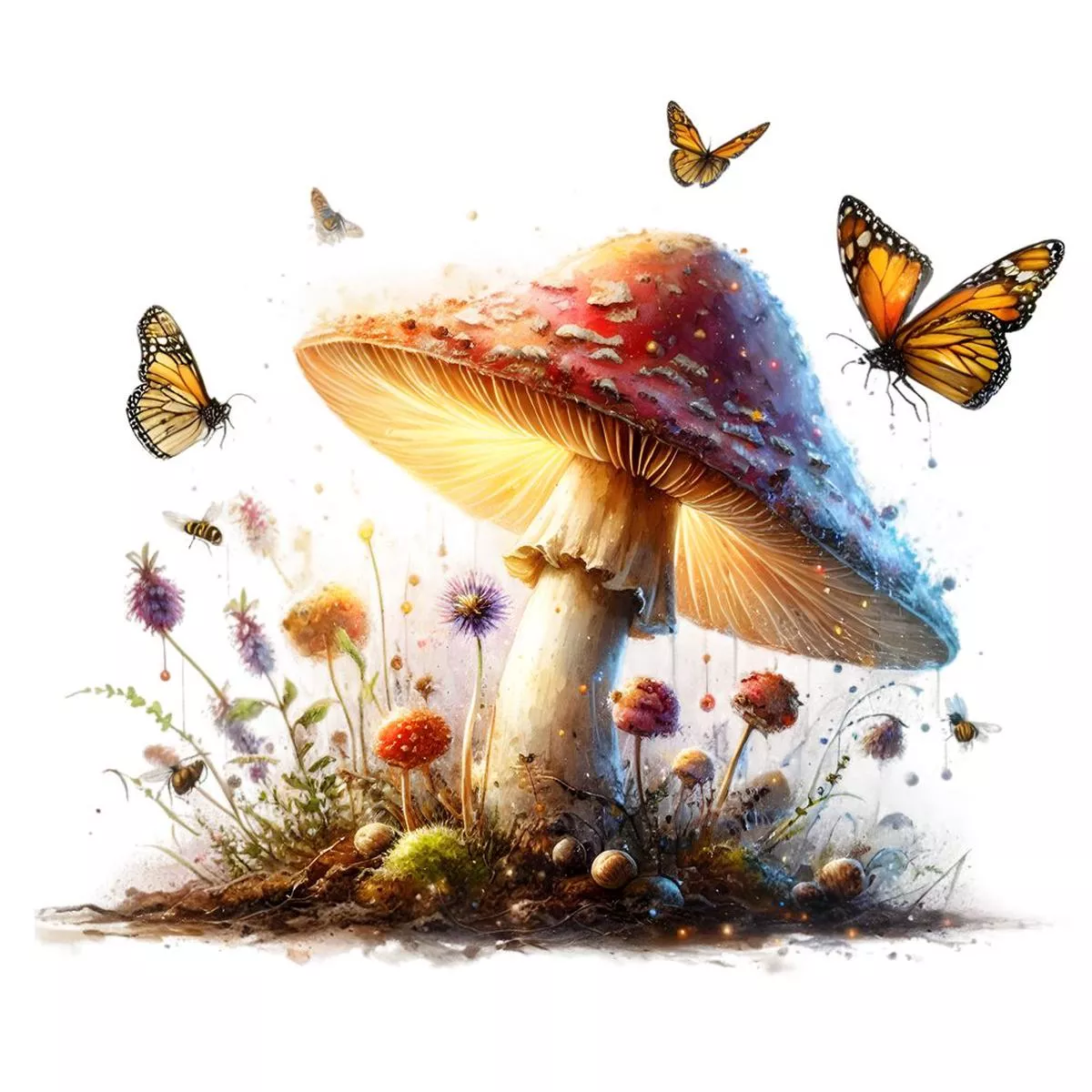 mushroom-garden-12-fabric-panel Mushroom Garden #12 Fabric Panel