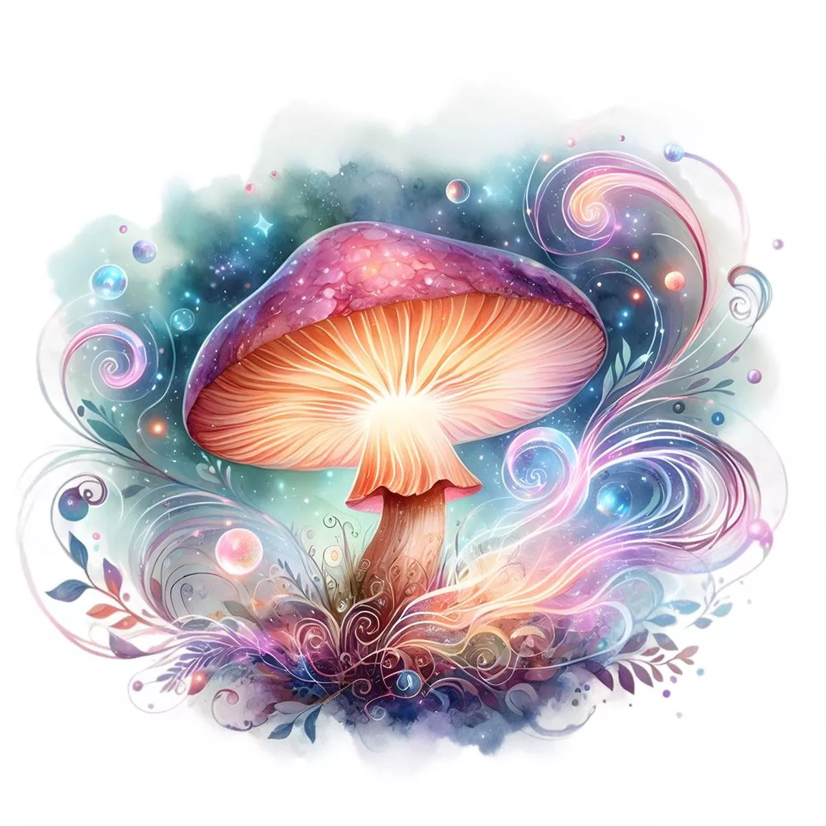 Mushroom Garden #23 Fabric Panel
