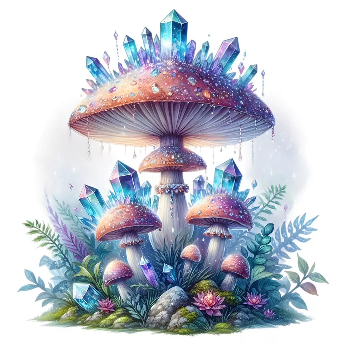 mushroom-garden-52-fabric-panel Mushroom Garden #52 Fabric Panel