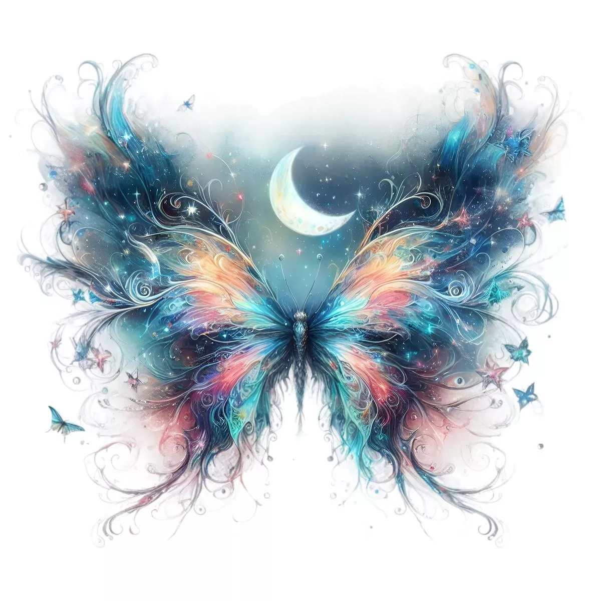 mystical-butterflies-lunar-3-fabric-panel Mystical Butterflies Lunar #3 Fabric Panel
