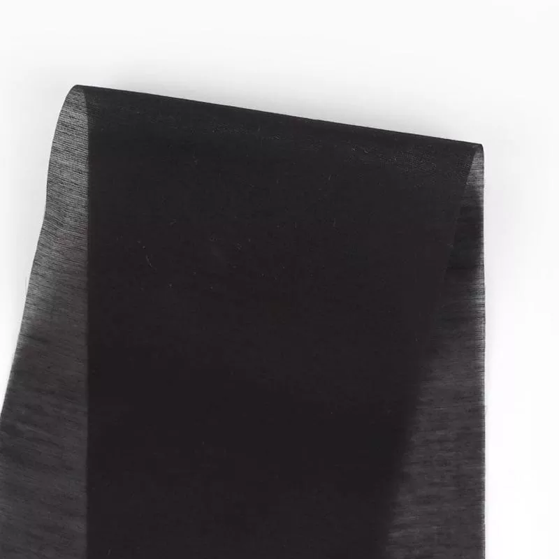 Narrow Cotton/Silk Voile – Black