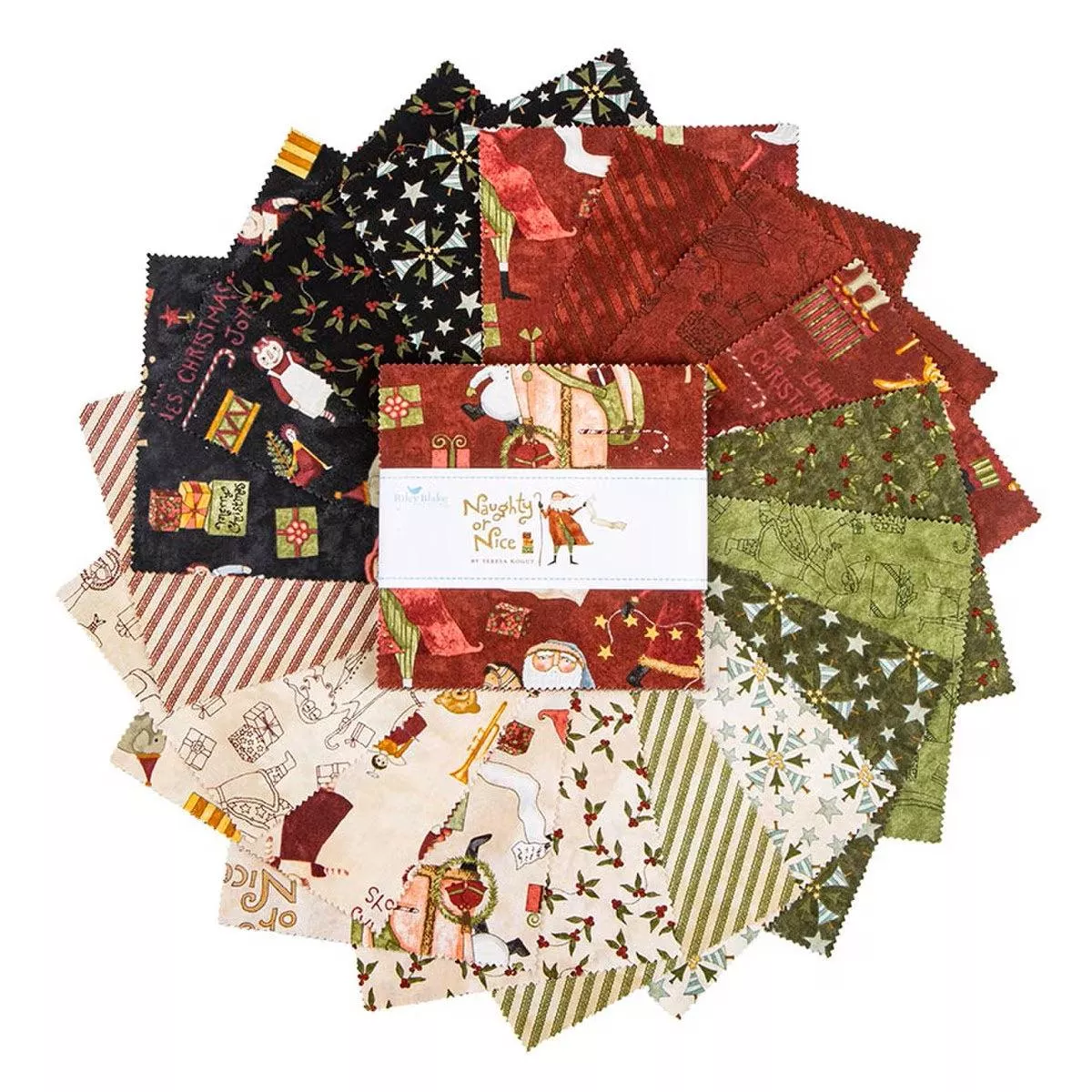 Naughty or Nice | 5″ Charm Pack | Riley Blake Designs