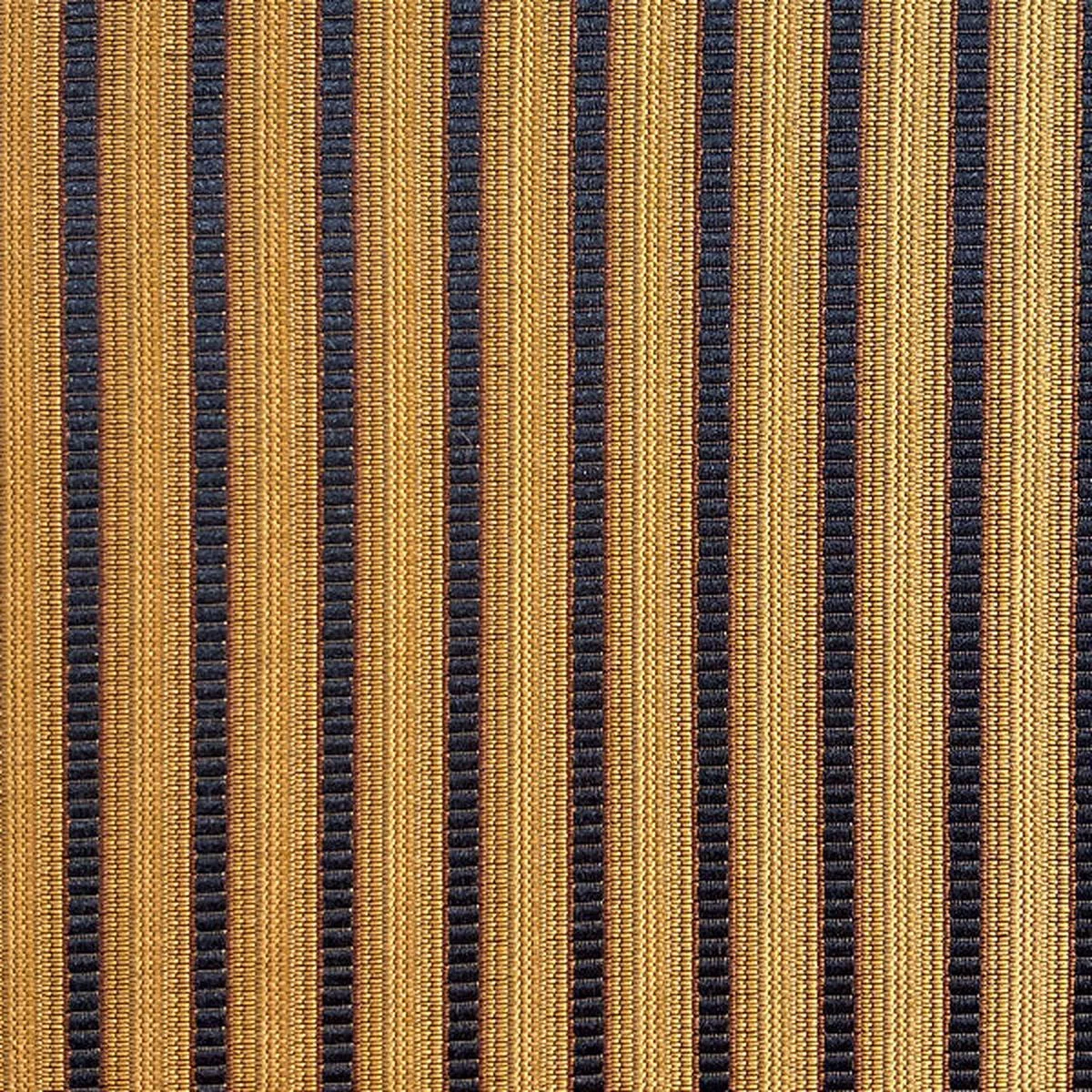 Naval Gold Black Stripes Upholstery Fabric