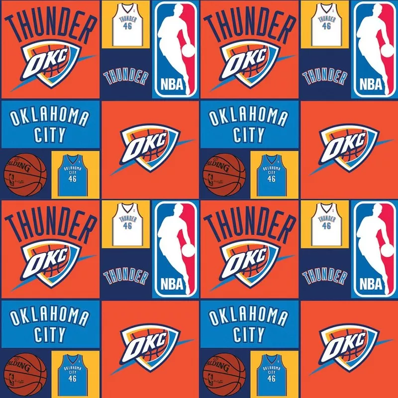 NBA Collection – Oklahoma City Thunder Patch- Orange – Cotton 01 Orange