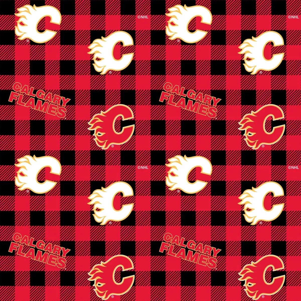 nhl-plaid-calgary-flames-flannel NHL Plaid Calgary Flames Flannel