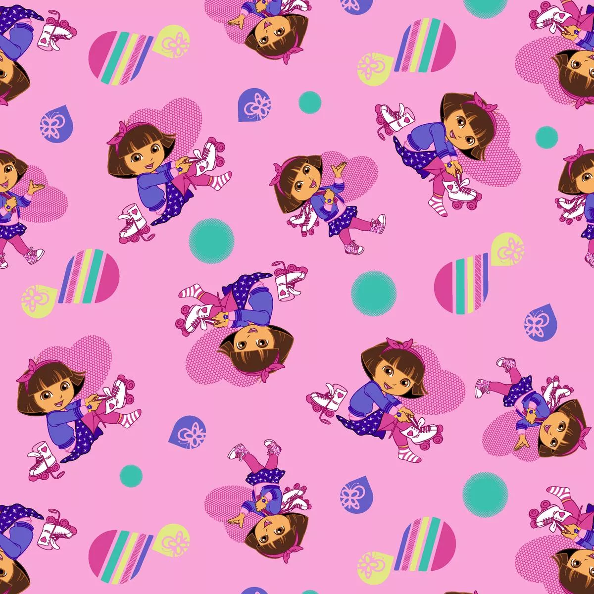 nickelodeon-dora-explorer-pink-skater-fabric Nickelodeon Dora the Explorer Pink Skater Fabric